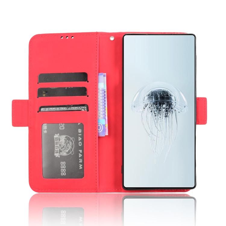 For ZTE nubia Red Magic 10 Pro / 10 Pro+ Skin Feel Calf Texture Card Slots Leather Phone Case