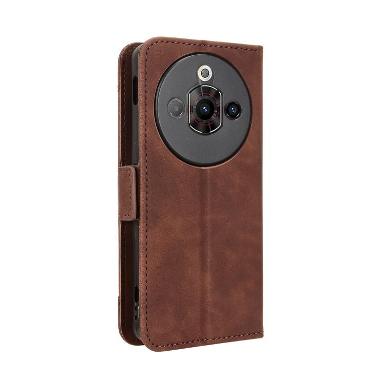 For ZTE nubia Focus Pro 5G Skin Feel Calf Texture Card Slots Leather Phone Case