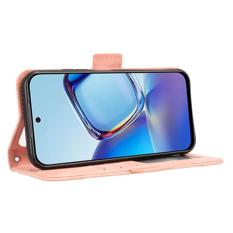 For ZTE nubia V80 Design Skin Feel Calf Texture Card Slots Leather Phone Case