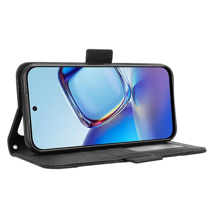 For ZTE nubia V80 Design Skin Feel Calf Texture Card Slots Leather Phone Case