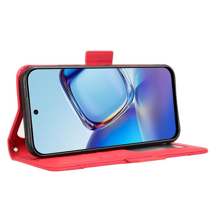 For ZTE nubia V80 Design Skin Feel Calf Texture Card Slots Leather Phone Case