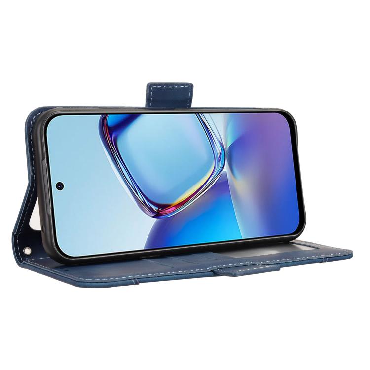 For ZTE nubia V80 Design Skin Feel Calf Texture Card Slots Leather Phone Case