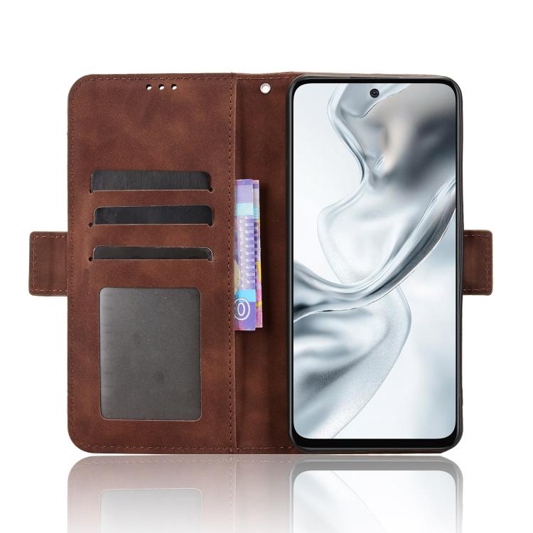 For ZTE nubia S2 504ZT Skin Feel Calf Texture Card Slots Leather Phone Case