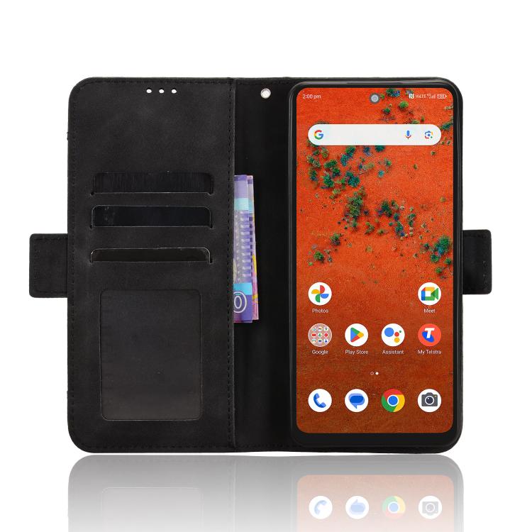For ZTE A75 Pro / Telstra T-Elite 5G Skin Feel Calf Texture Card Slots Leather Phone Case