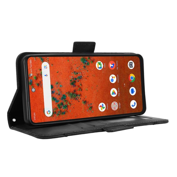 For ZTE A75 Pro / Telstra T-Elite 5G Skin Feel Calf Texture Card Slots Leather Phone Case