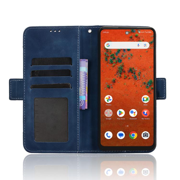 For ZTE A75 Pro / Telstra T-Elite 5G Skin Feel Calf Texture Card Slots Leather Phone Case