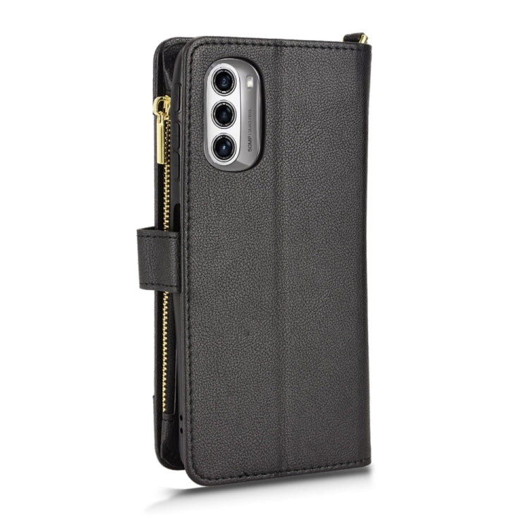 For Motorola Moto G52J 5G Litchi Texture Zipper Leather Phone Case