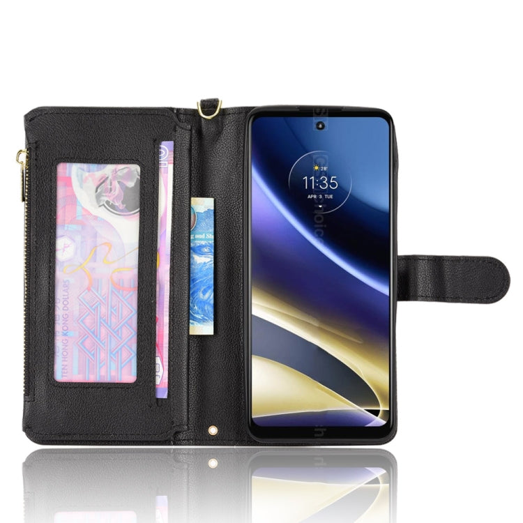 For Motorola Moto G52J 5G Litchi Texture Zipper Leather Phone Case