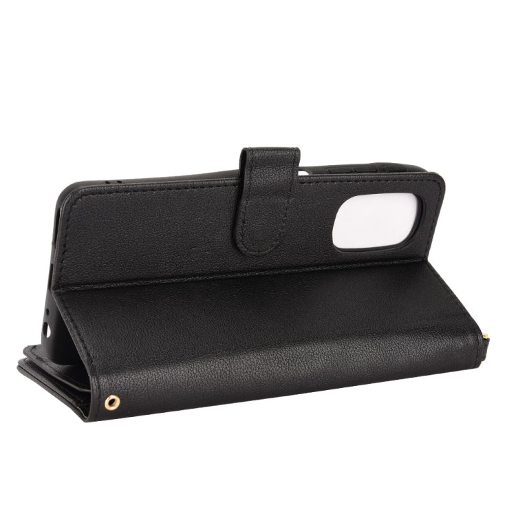 For Motorola Moto G52J 5G Litchi Texture Zipper Leather Phone Case