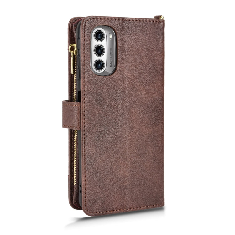 For Motorola Moto G52J 5G Litchi Texture Zipper Leather Phone Case