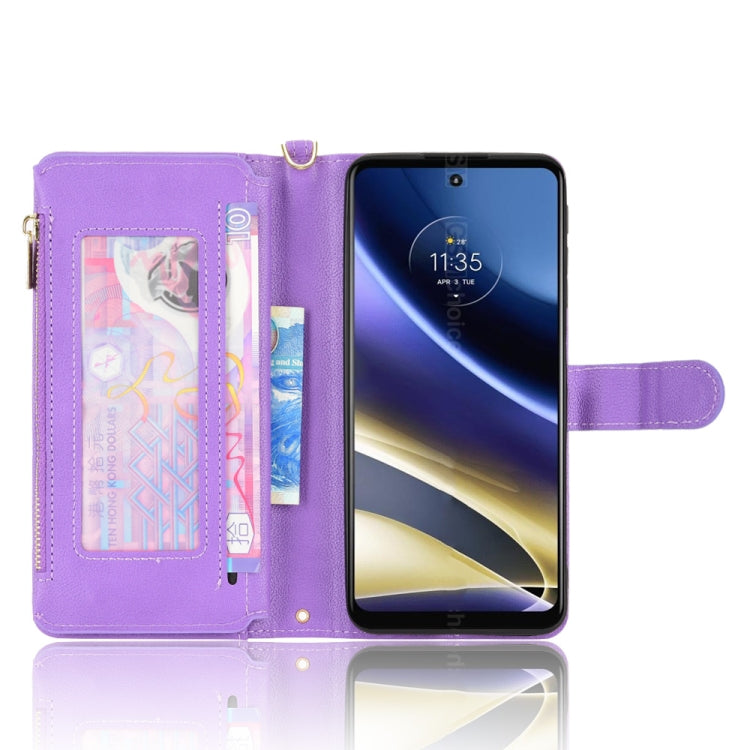 For Motorola Moto G52J 5G Litchi Texture Zipper Leather Phone Case