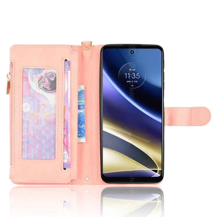 For Motorola Moto G52J 5G Litchi Texture Zipper Leather Phone Case