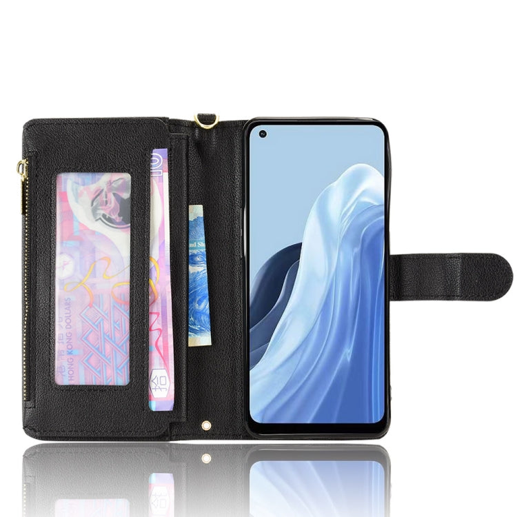 For OPPO Reno7 A JP Version Litchi Texture Zipper Leather Phone Case