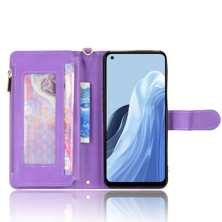 For OPPO Reno7 A JP Version Litchi Texture Zipper Leather Phone Case