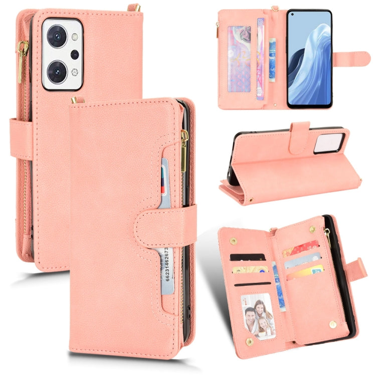 For OPPO Reno7 A JP Version Litchi Texture Zipper Leather Phone Case