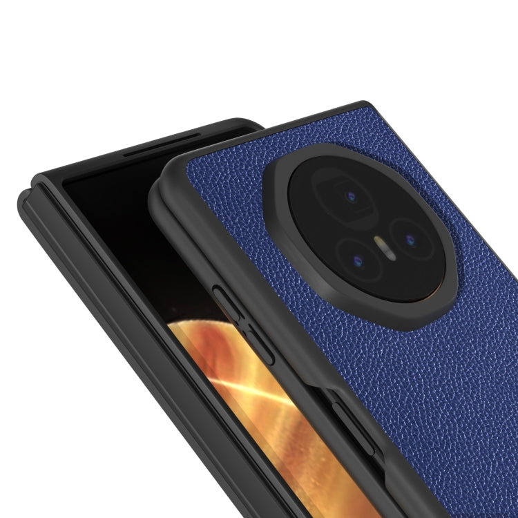 For Honor Magic V3 ABEEL Black Edge Genuine Leather Mino Phone Case