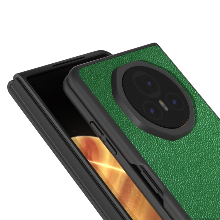 For Honor Magic V3 ABEEL Black Edge Genuine Leather Mino Phone Case