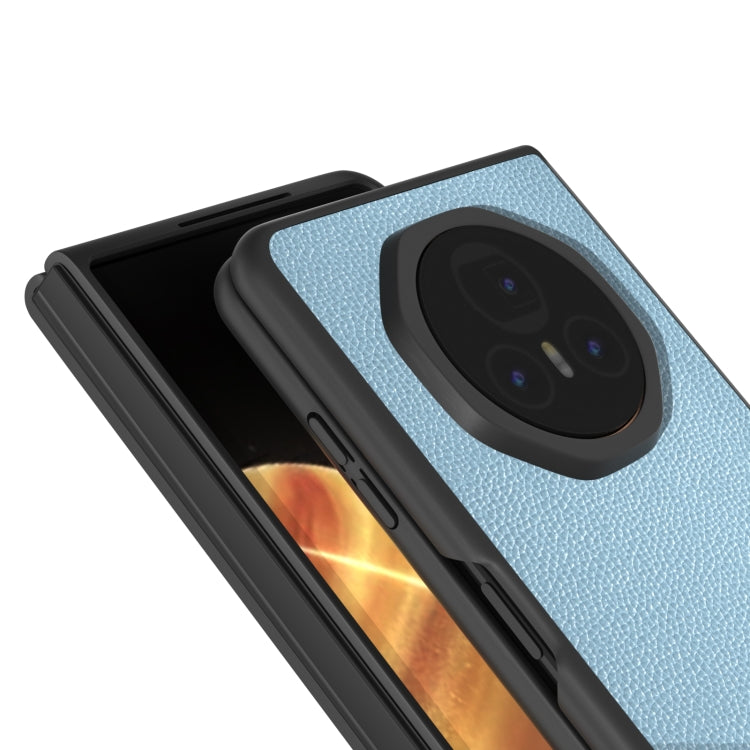 For Honor Magic V3 ABEEL Black Edge Genuine Leather Mino Phone Case