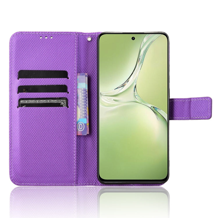 For OPPO K12X 5G / OnePlus Nord CE4 Lite 5G Diamond Texture Leather Phone Case