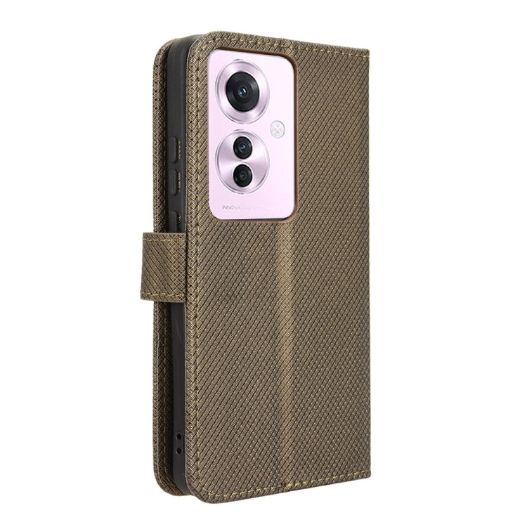 For OPPO Reno11 PJH110 Diamond Texture Leather Phone Case