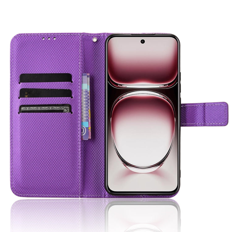 For OPPO Reno12 5G Global Diamond Texture Leather Phone Case
