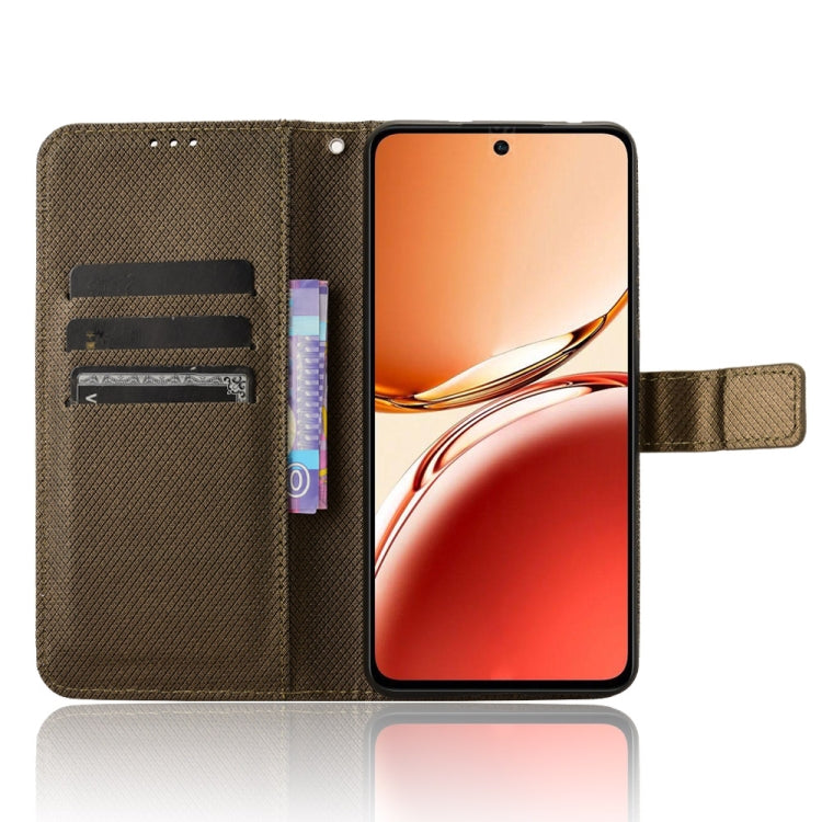 For OPPO Reno12 F 5G Diamond Texture Leather Phone Case