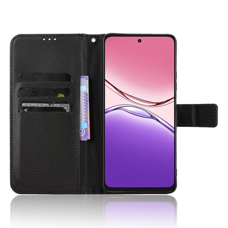 For OPPO A5 Pro 5G Global Diamond Texture Leather Phone Case