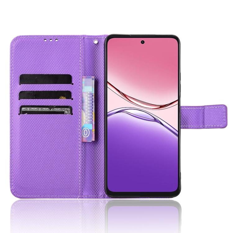 For OPPO A5 Pro 5G Global Diamond Texture Leather Phone Case