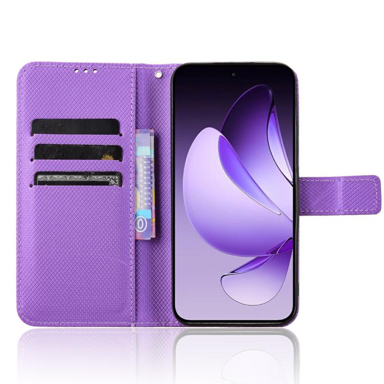 For OPPO Reno13 5G Global Diamond Texture Leather Phone Case