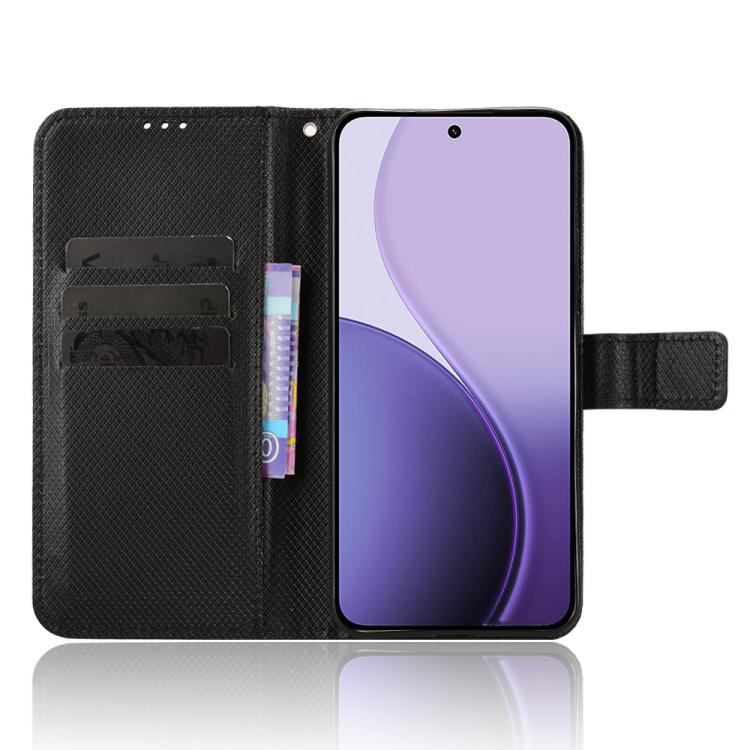 For OPPO Reno14 5G Global Diamond Texture Leather Phone Case