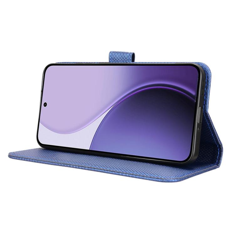 For OPPO Reno14 5G Global Diamond Texture Leather Phone Case