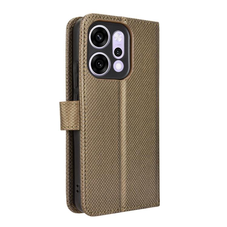For OPPO Reno14 5G Global Diamond Texture Leather Phone Case
