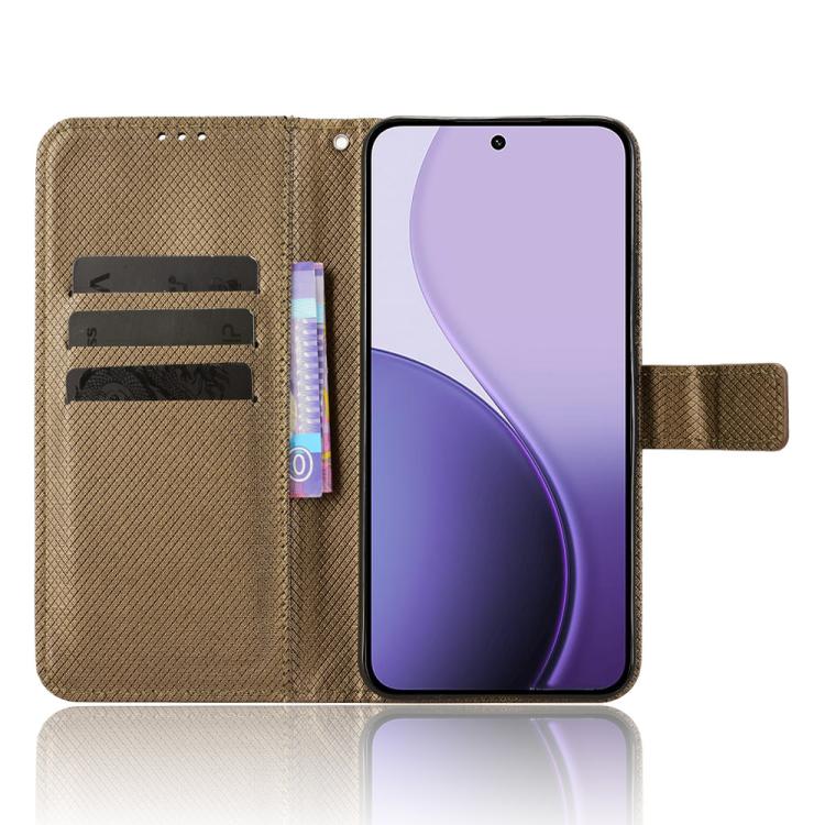 For OPPO Reno14 5G Global Diamond Texture Leather Phone Case