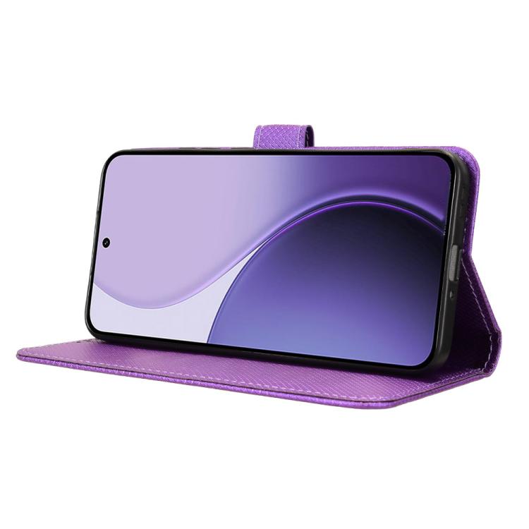 For OPPO Reno14 5G Global Diamond Texture Leather Phone Case