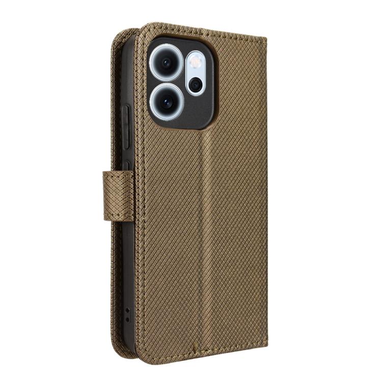 For OPPO Reno14 F 5G Diamond Texture Leather Phone Case