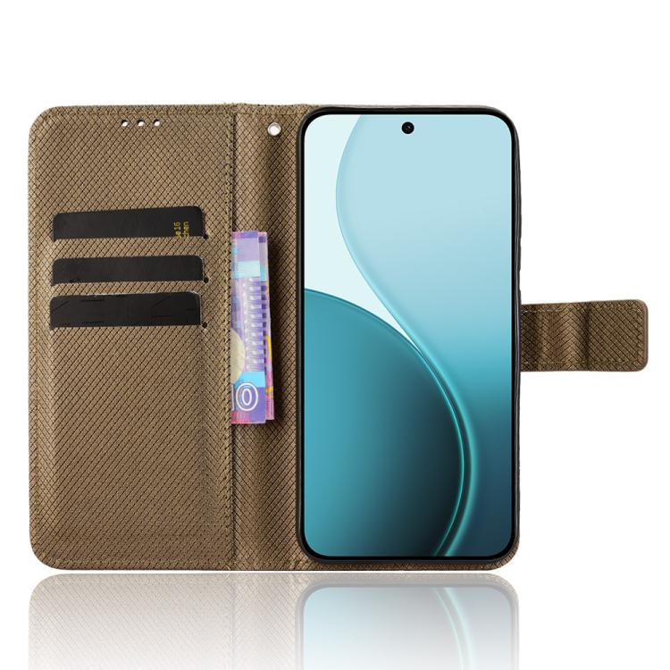 For OPPO Reno14 F 5G Diamond Texture Leather Phone Case