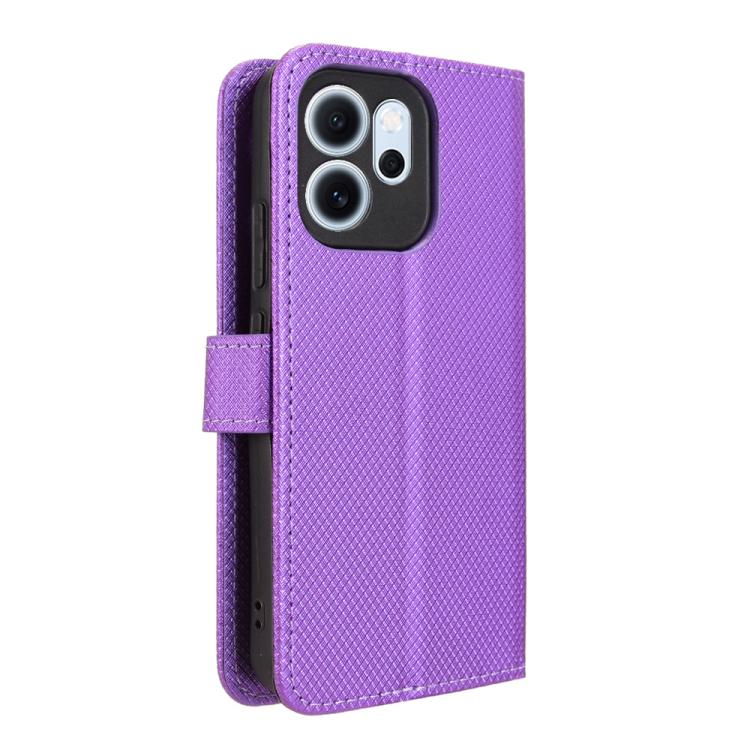 For OPPO Reno14 F 5G Diamond Texture Leather Phone Case