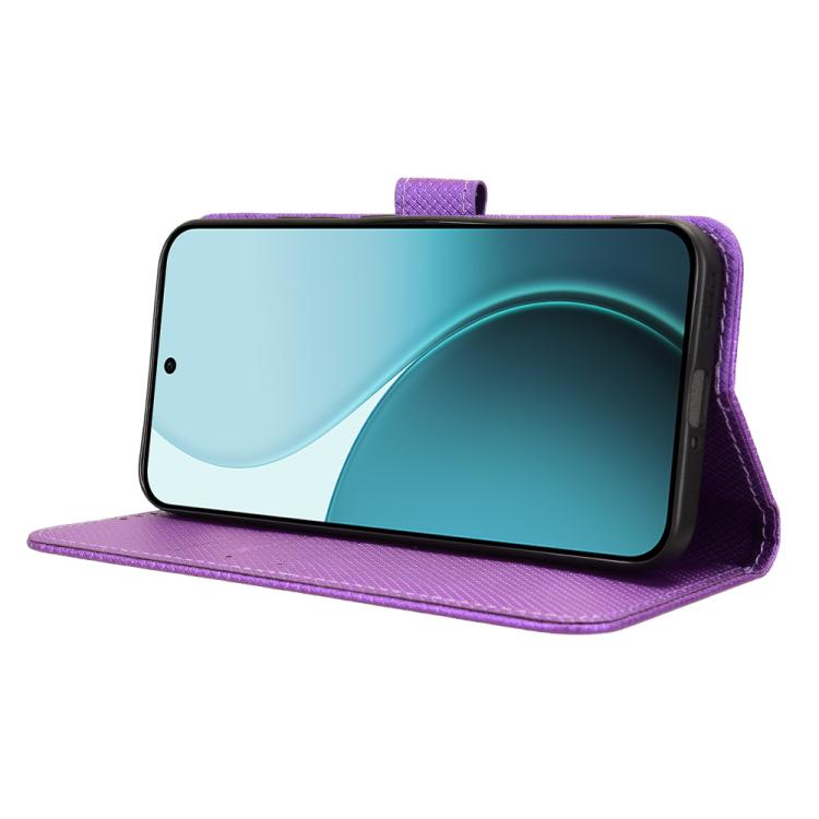 For OPPO Reno14 F 5G Diamond Texture Leather Phone Case