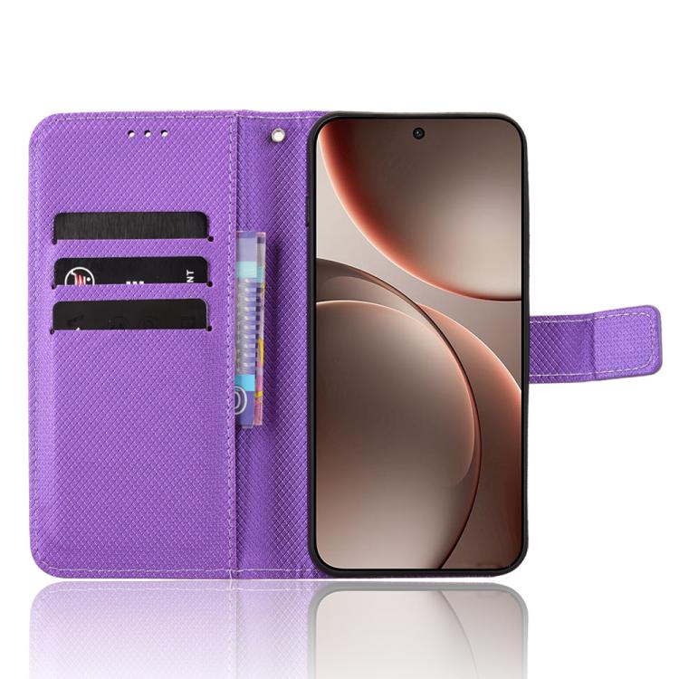 For OPPO Find X9 Diamond Texture Leather Phone Case