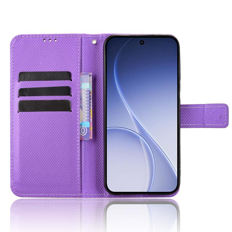For OPPO Reno15 5G Global / 15c Diamond Texture Leather Phone Case