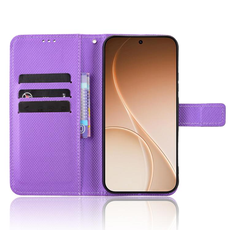 For OPPO Reno15 Pro 5G Global Diamond Texture Leather Phone Case