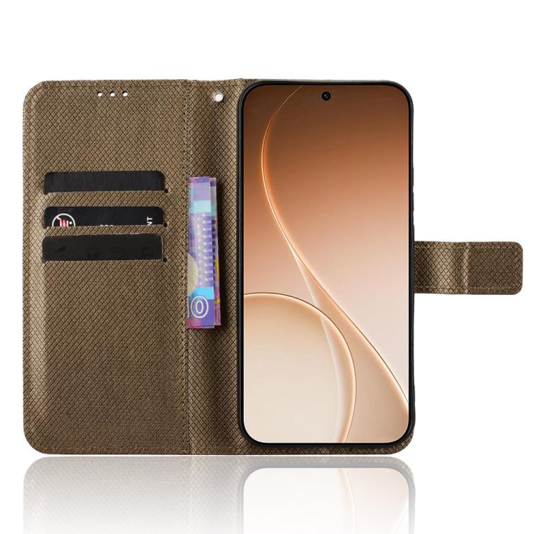 For OPPO Reno15 F 5G Diamond Texture Leather Phone Case