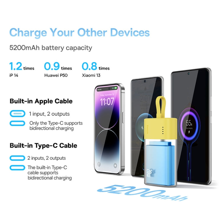 Baseus 5200mAh 20W 8 Pin Edition Popsicle Fast Charging Power Bank