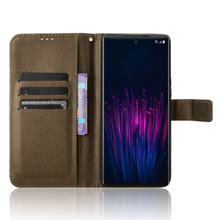 For HTC U24 Pro Diamond Texture Leather Phone Case