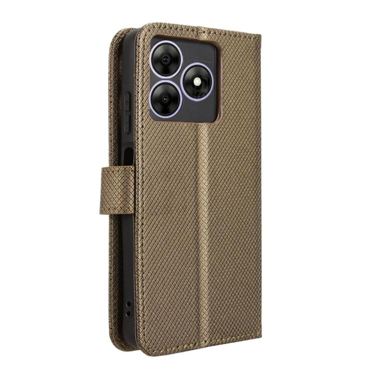 For Blackview Wave 8 / 8C / Oscal Flat 2 Diamond Texture Leather Phone Case
