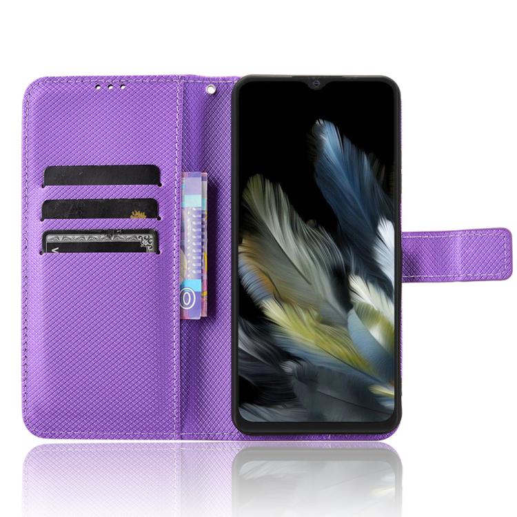 For Blackview Wave 8 / 8C / Oscal Flat 2 Diamond Texture Leather Phone Case