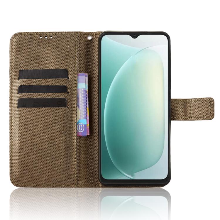 For Blackview Wave 9C Diamond Texture Leather Phone Case