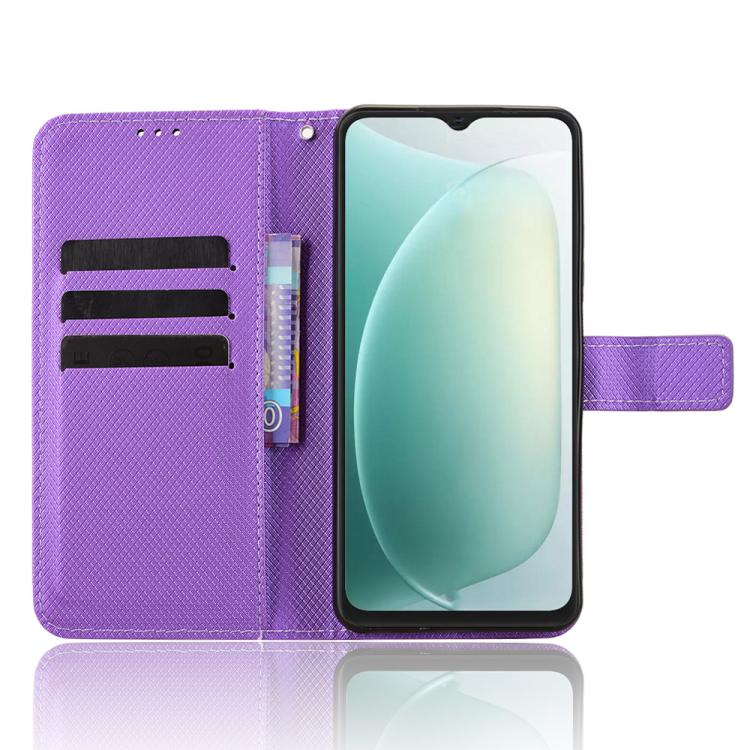 For Blackview Wave 9C Diamond Texture Leather Phone Case