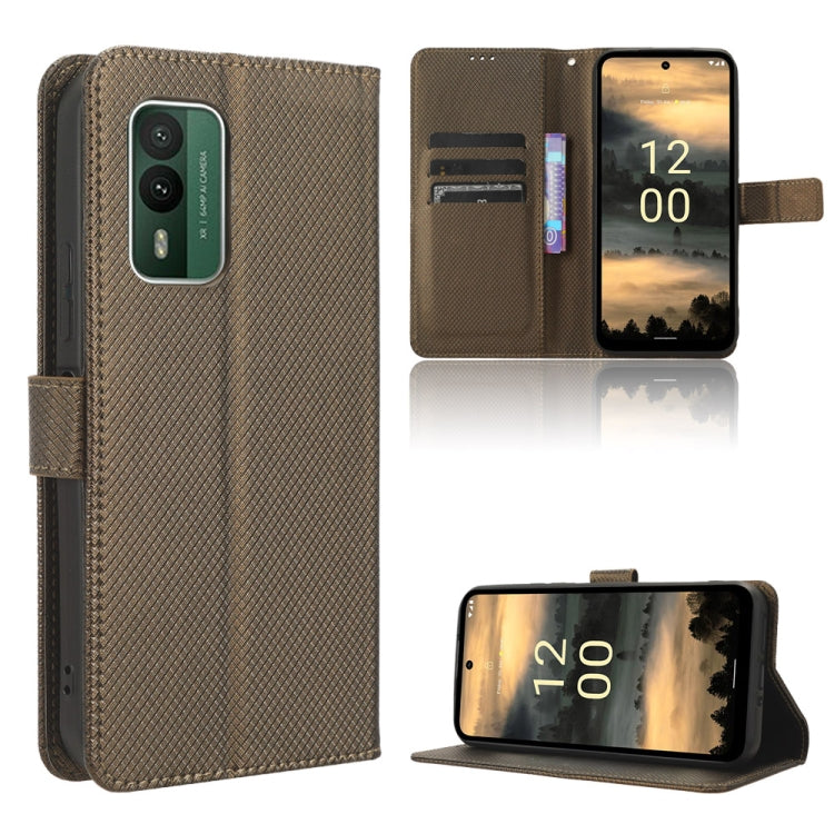 For Nokia XR21 Diamond Texture Leather Phone Case