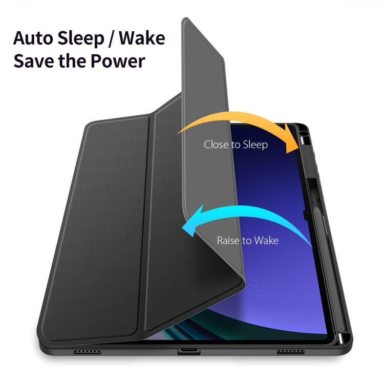 For Samsung Galaxy Tab S10+ DUX DUCIS TOBY Series Antiskid Leather Tablet Case with Sleep / Wake-up Function